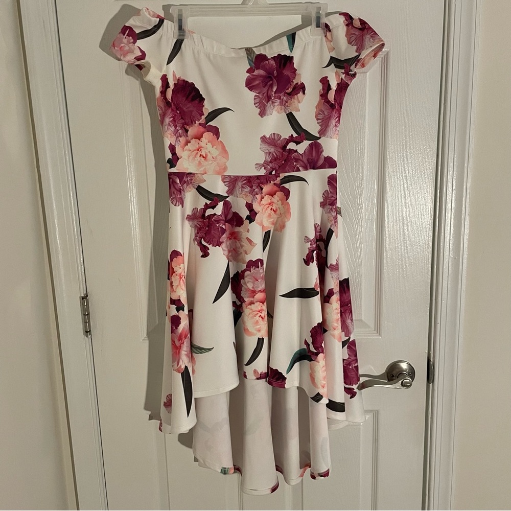 Windsor off the shoulder high low dress